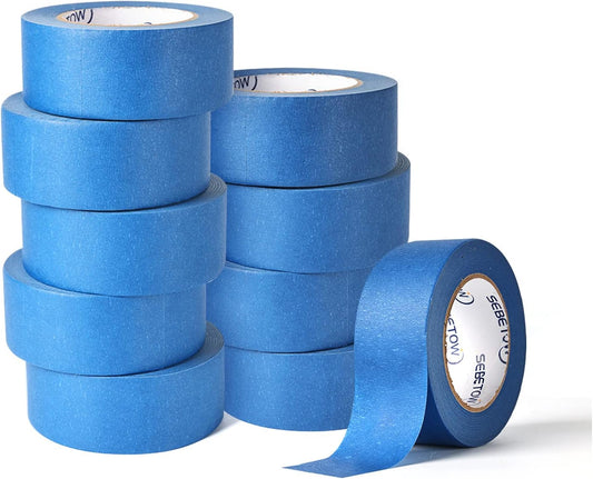 10 Rolls Blue Painter Tape 2 inch for Wall Painting Projects