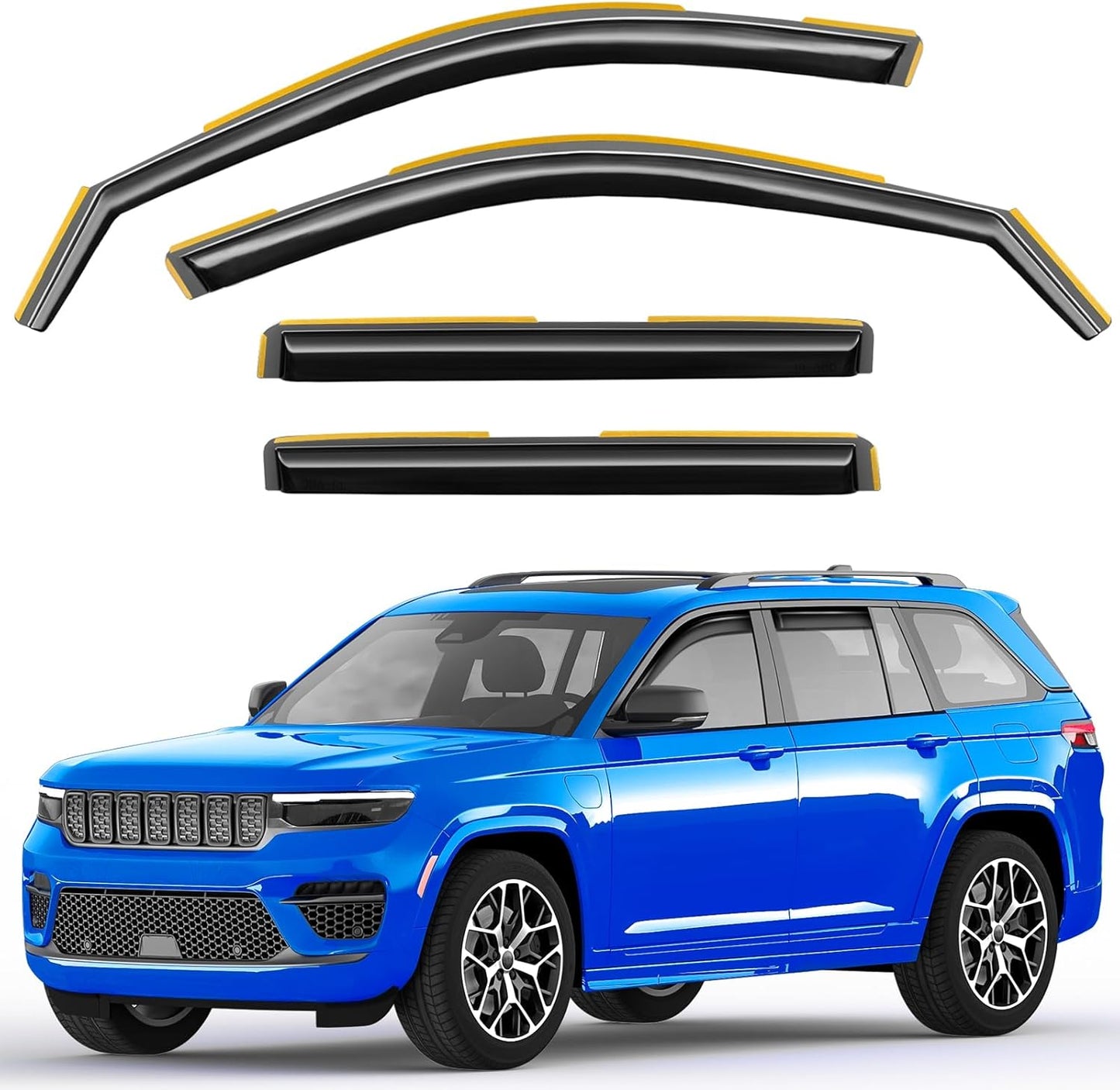 in-Channel Window Rain Guards for Jeep Grand Cherokee 2022-2025