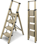 WOA WOA 4 Step Ladder for 10 ft High Ceiling - Lightweight Foldable