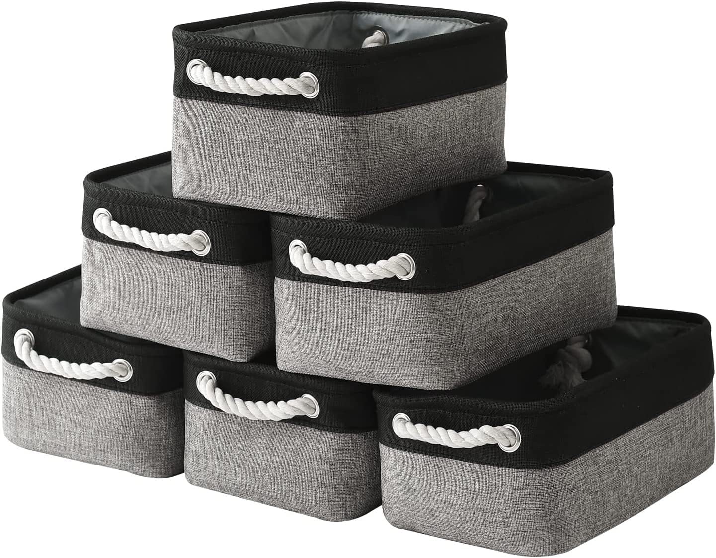 TheWarmHome Storage Basket for Organizing - 6 Pack Collapsible