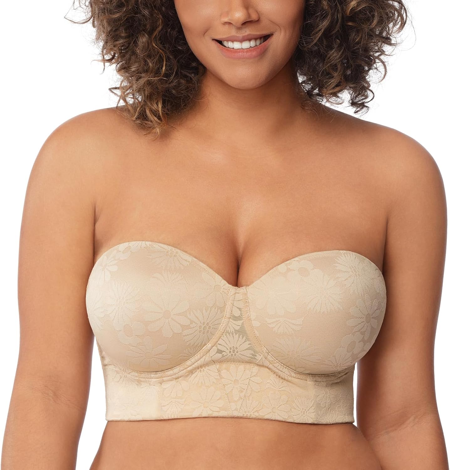 HSIA Strapless Bras for Women: Longline Bandeau for Support