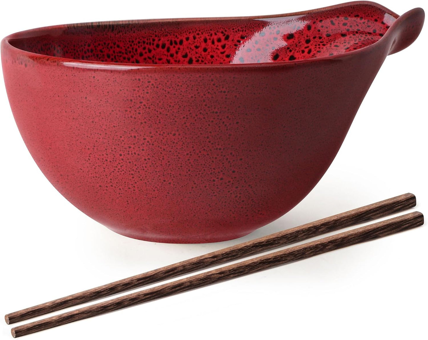 Large Ceramic Ramen Bowl Set - Gourd Design