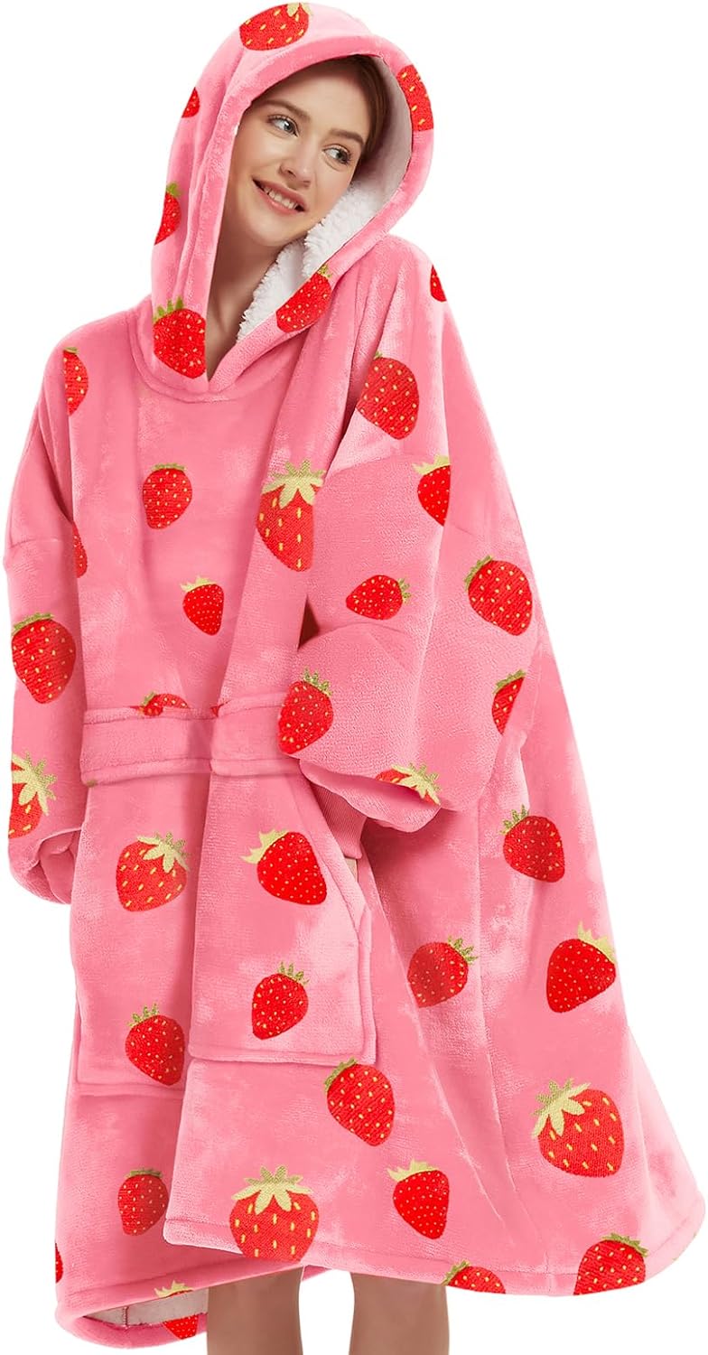 Cozy Sherpa Oversized Hoodie Blanket - Cute Gift!