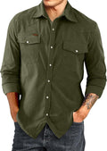 JMIERR Men's Corduroy Shacket Shirt - Soft, Versatile Fall Layer