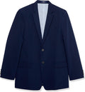 Boys' Bi-Stretch Blazer Jacket in Black Twill - Smart Fit
