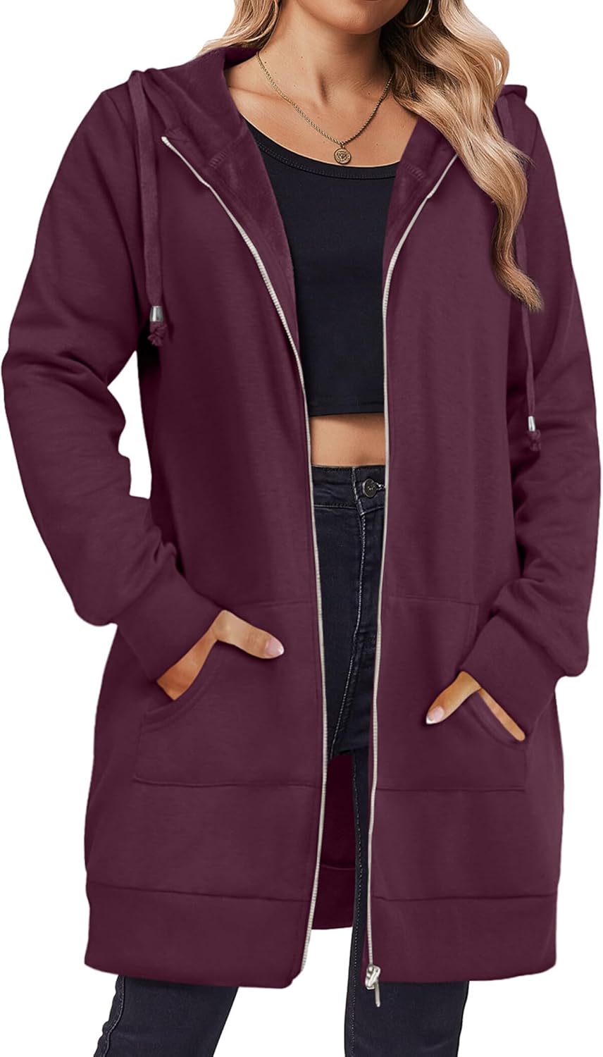 Zeagoo Zip Up Hoodies For Women: Stylish Oversized Sweatshirts