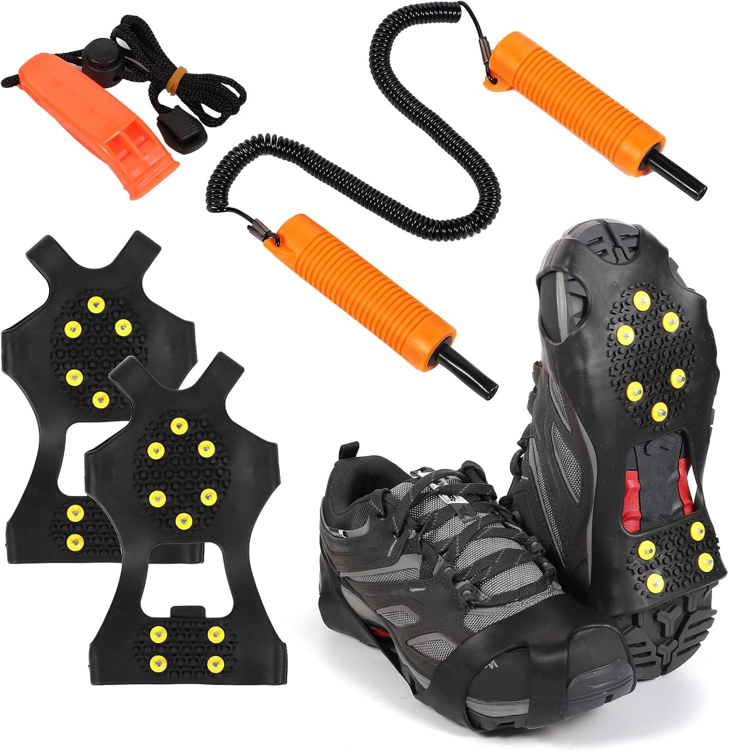 BOXOB Ice Fishing Safety Kit - Traction & Protection Set
