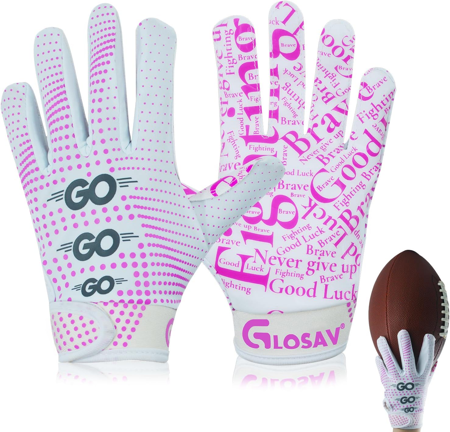 GLOSAV Super Sticky Football Gloves - Youth to Adult Sizes