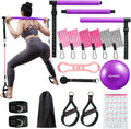 Multifunctional Pilates Bar Kit with Resistance Bands for Home Gym