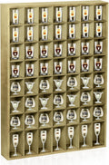 Shot Glass Display Case for Wall - Holds Set of 56, Retro Green