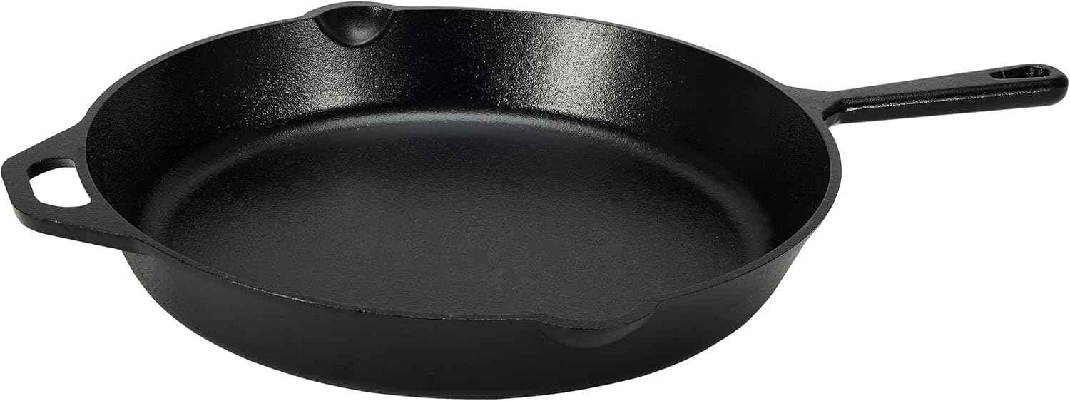 Pre-Seasoned Cast Iron Skillet for Even Heating and Durability