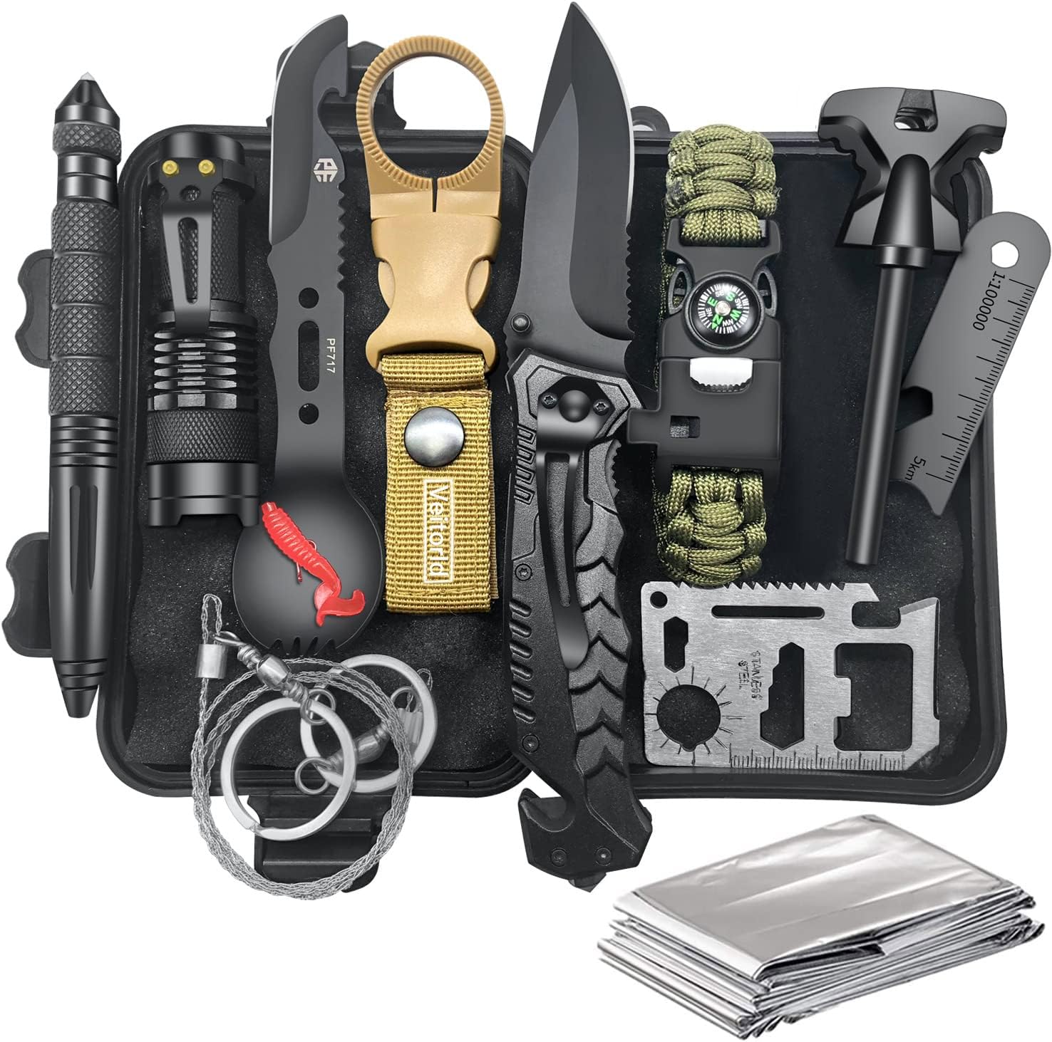 VEITORLD 12-in-1 Survival Kit - Perfect Gifts for Men