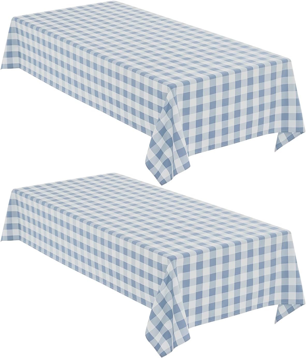 Checkered Tablecloth Rectangle 2 Pack for Dining and Parties