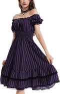 Gothic Victorian Midi Dress for Women with Classic Design