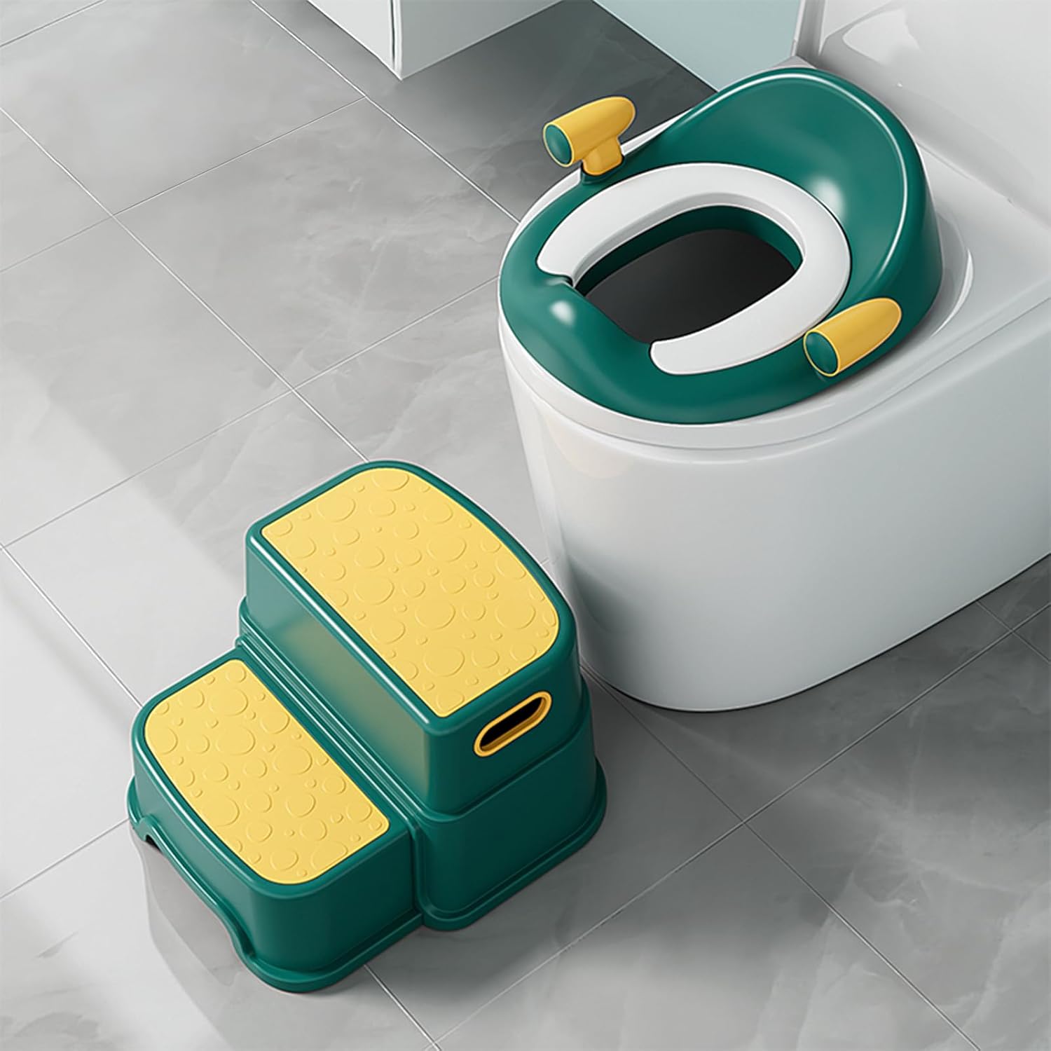 Potty Training Toilet Seat with Step Stool for Kids Comfort