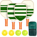 Pickleball Paddles Set of 4 with Balls and Carry Bag for Fun