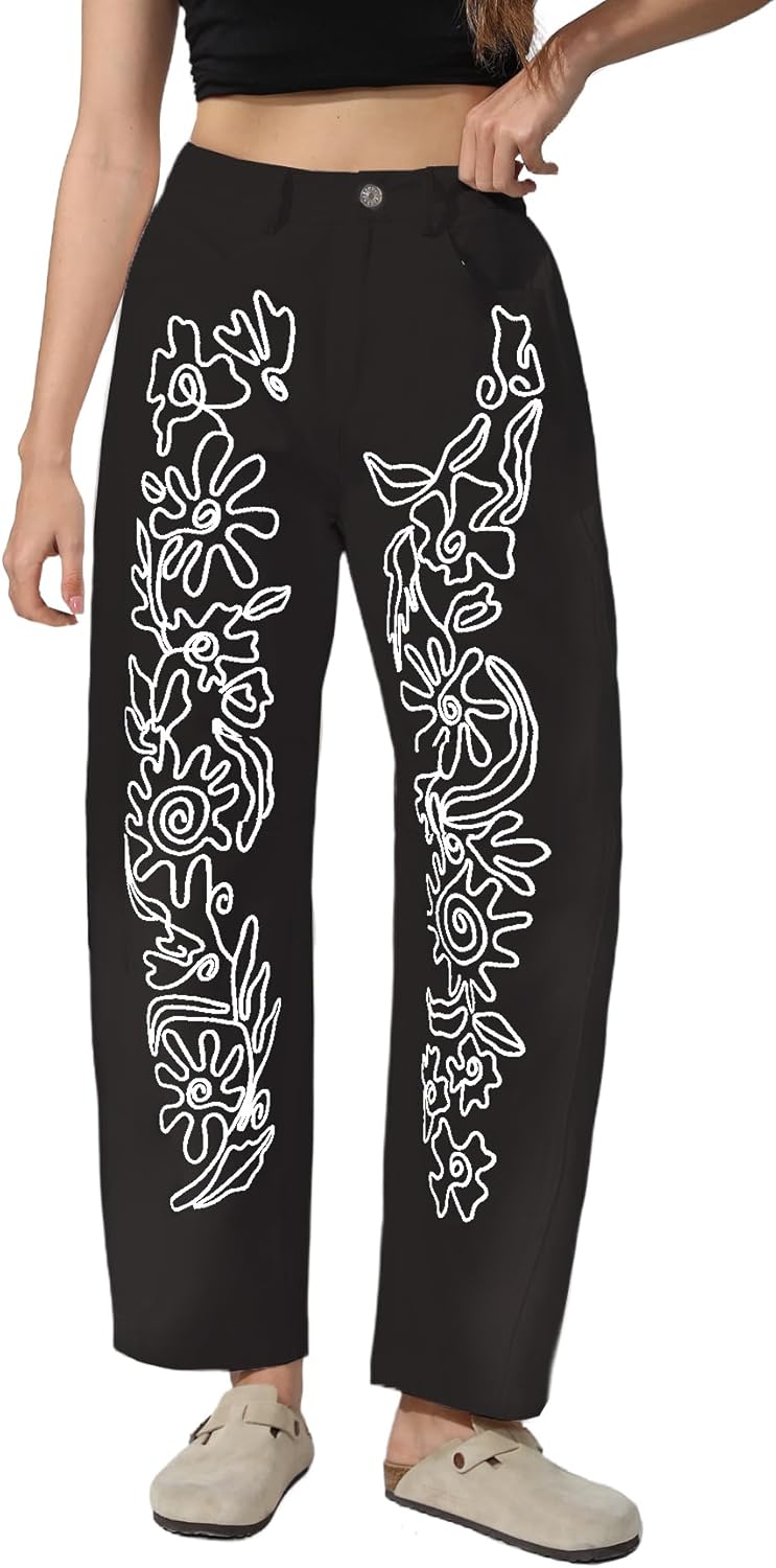 Kedera Embroidered Jeans for Women - Vintage Mid Rise Style