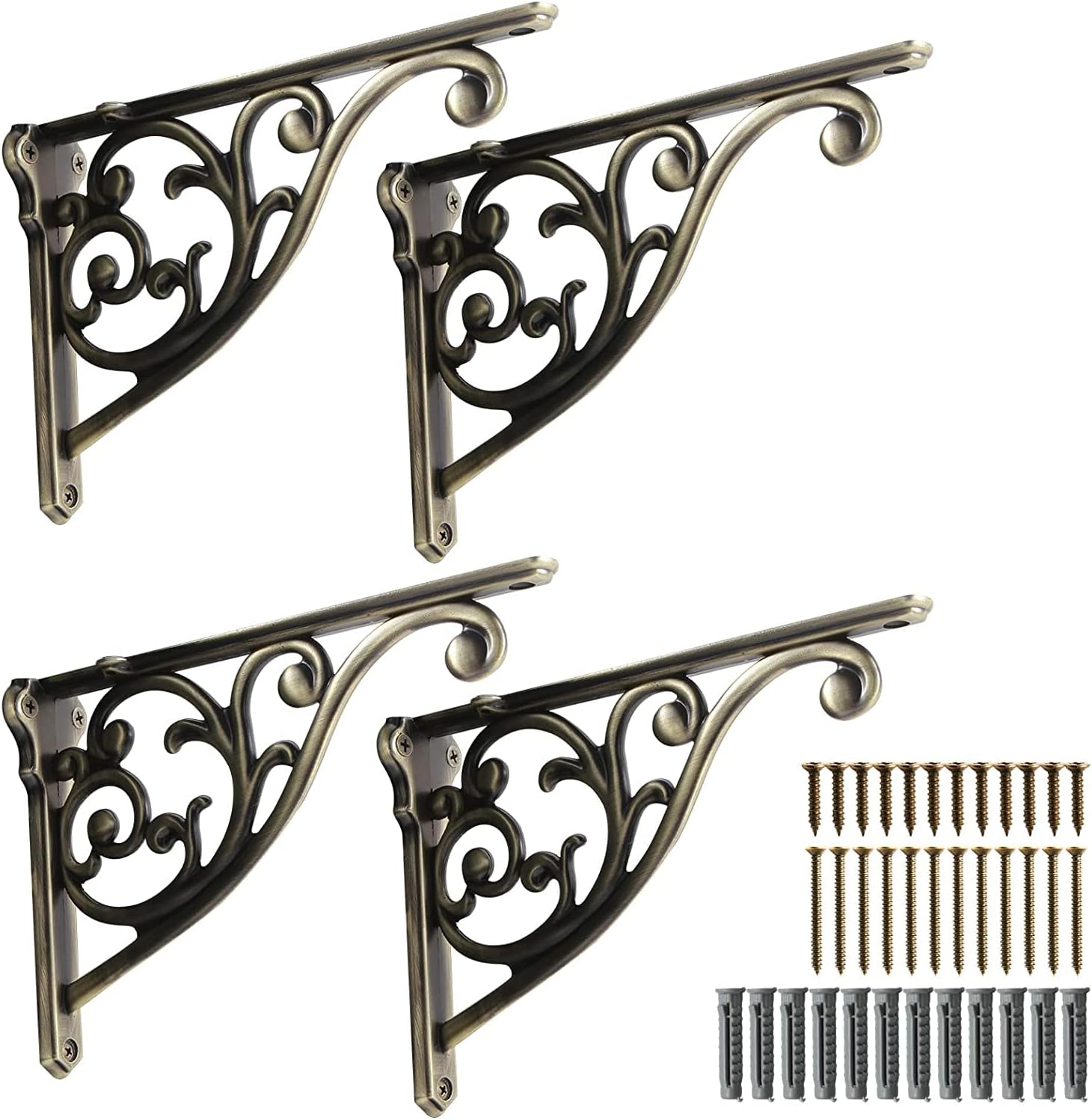 Heavy Duty 10 Inch Shelf Brackets for Victorian Style Decor