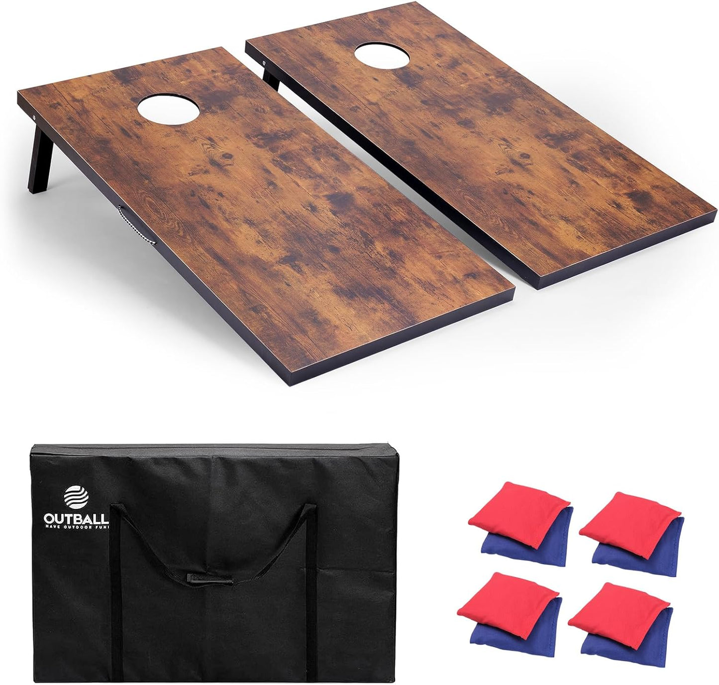 Regulation Size Cornhole Set with Carrying Bags for Fun Games