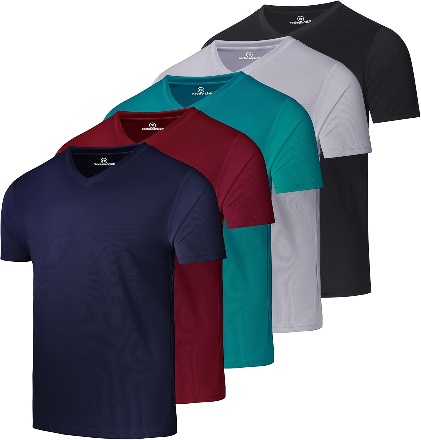 Men's Mesh Quick Dry V-Neck T-Shirts for Athletic Performance