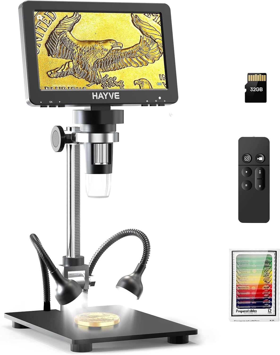 7ft' HDMI Digital Microscope with 1200X Magnification and IPS Screen
