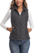 Longking Women's Quilted Vest - Lightweight Warm Layering