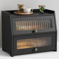 Large Bread Box for Kitchen Countertop - Double Layer Bread Storage
