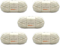 Sensy Velvet Slim Yarn 5-Skein Pack - Soft Chenille for Baby Blankets