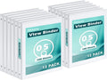 3 Ring Binder 0.5 Inch 12 Pack for Office, School, and Home