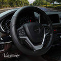 Valleycomfy Microfiber Leather Steering Wheel Cover 15 in