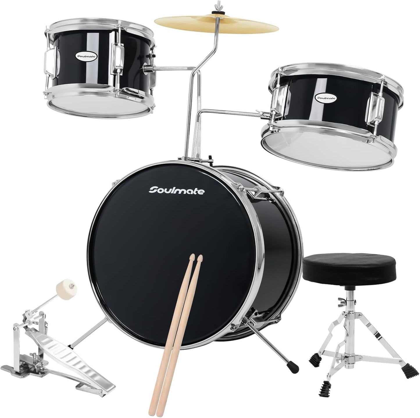 Soulmate 14 Inch Kids Drum Set - Perfect Beginner Kit for Kids