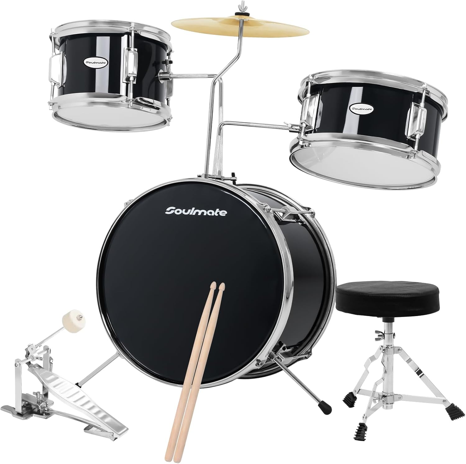 Soulmate 14 Inch Kids Drum Set - Perfect Beginner Kit for Kids