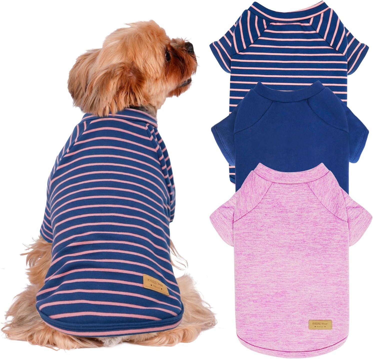 KYEESE 3Pack Dog Sweater Pullover for Small Dogs and Cats