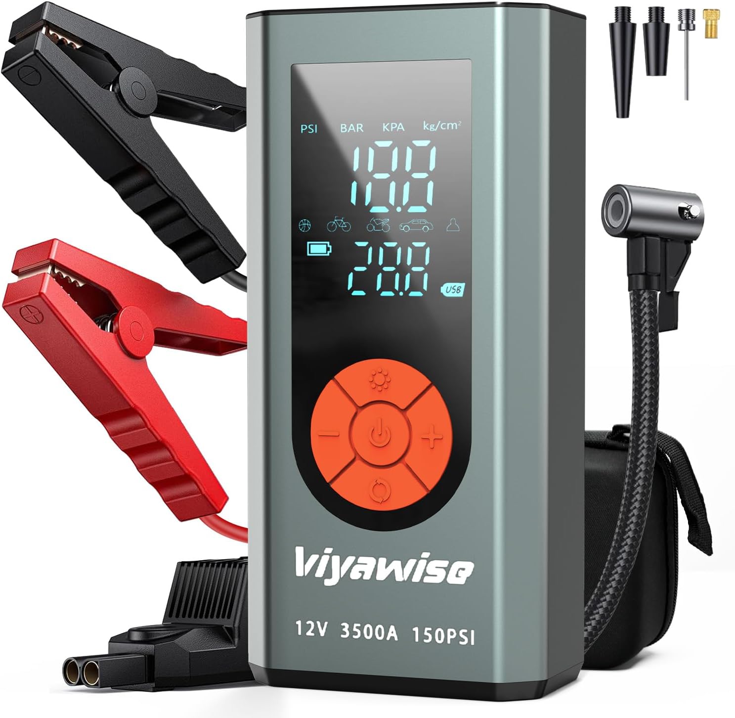 ViyaWise Jump Starter: Portable Power & Inflation Combo