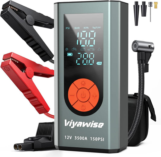 ViyaWise Jump Starter: Portable Power & Inflation Combo