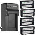 Kastar 4-Pack Battery and AC Wall Charger Replacement for Hitachii