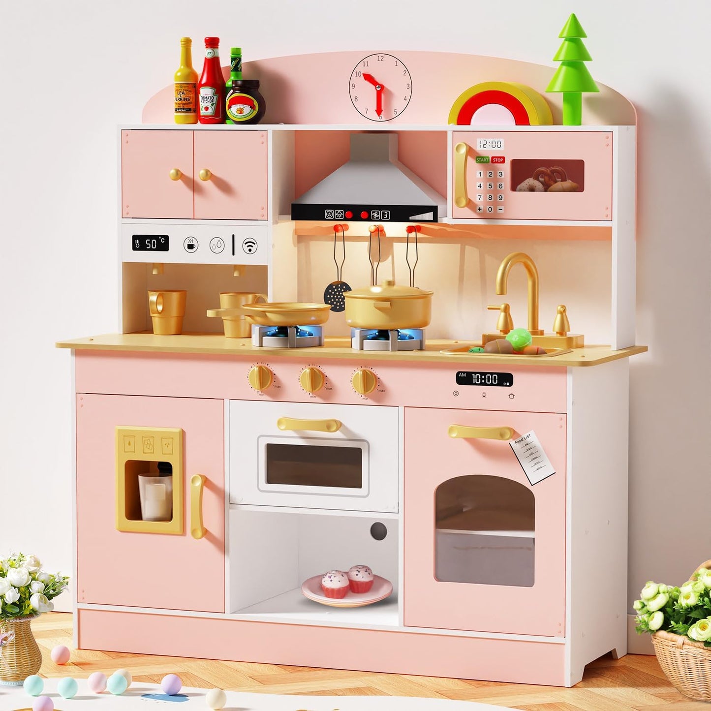 Babytronic Wooden Play Kitchen Set for Creative Pretend Play