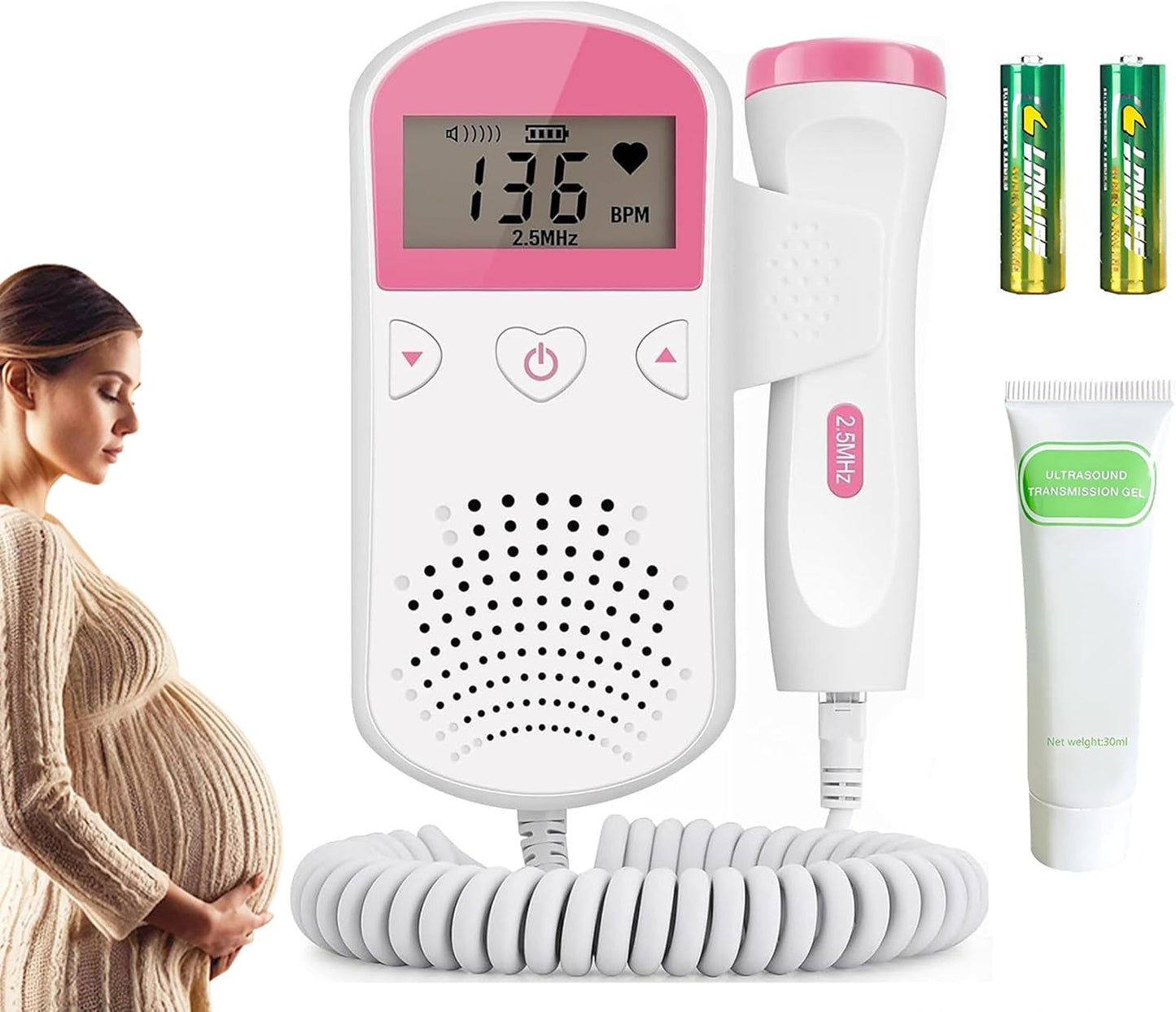 Fetal Heartbeat Doppler Portable Baby Monitor for Easy Use