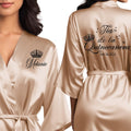 Mis Quince Anos Robes Personalized Satin Getting Ready (Style JRK7)