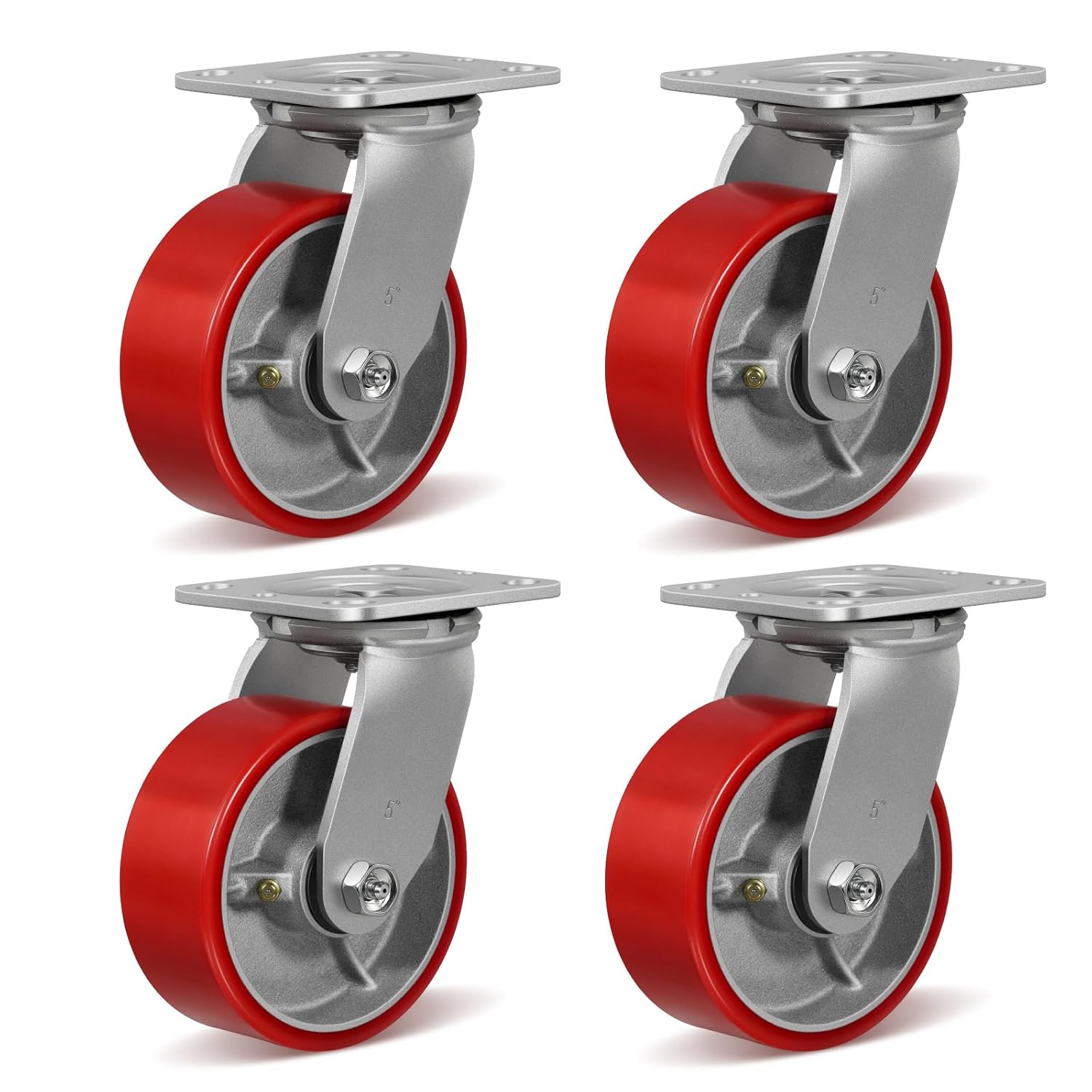 5 X 2 Heavy Duty Casters for Industrial Use with 4000 Lb Capacity