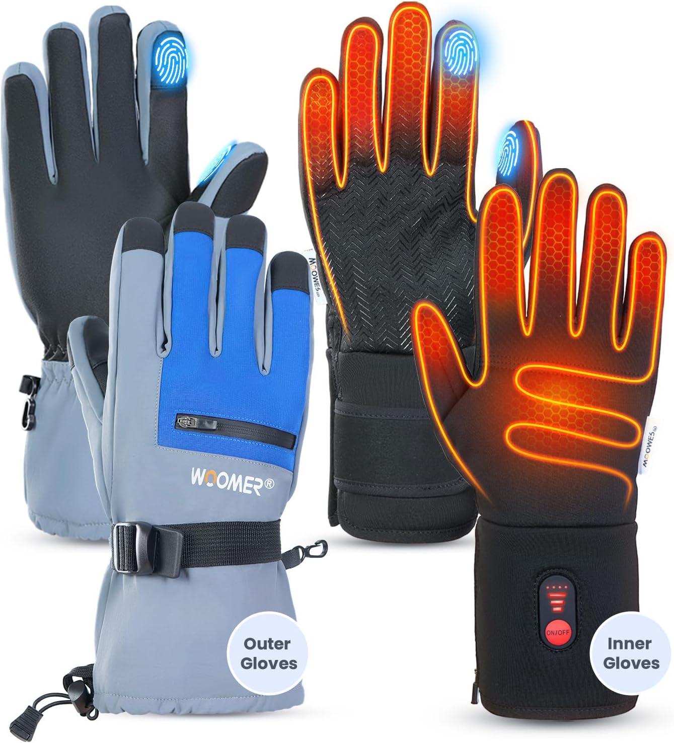 WOOMER Heated Gloves - Ultimate Warmth & Performance