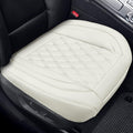 2 Pack Luxury Leather Front Car Seat Covers Bottom - Durable Beige