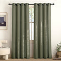 Linen Curtains 84 in Long Grommet Panels - Vintage Privacy and Light