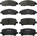 SIPAUTEC Front & Rear Ceramic Brake Pads Replacement - Low Dust, Quiet