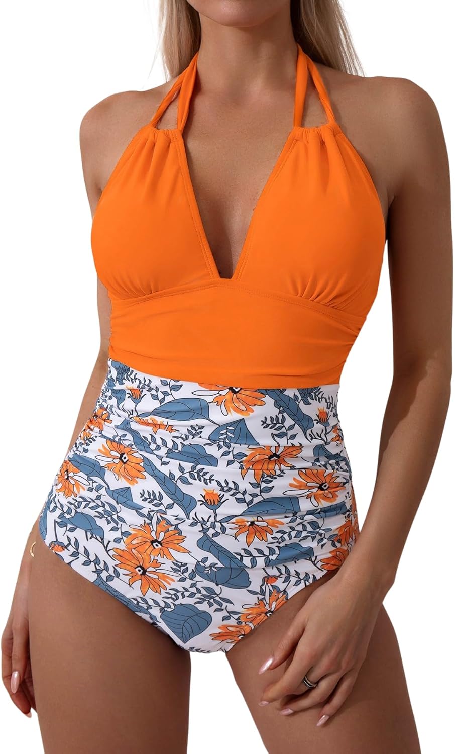 B2prity Women's Slimming One Piece Swimsuits for Curvy Women