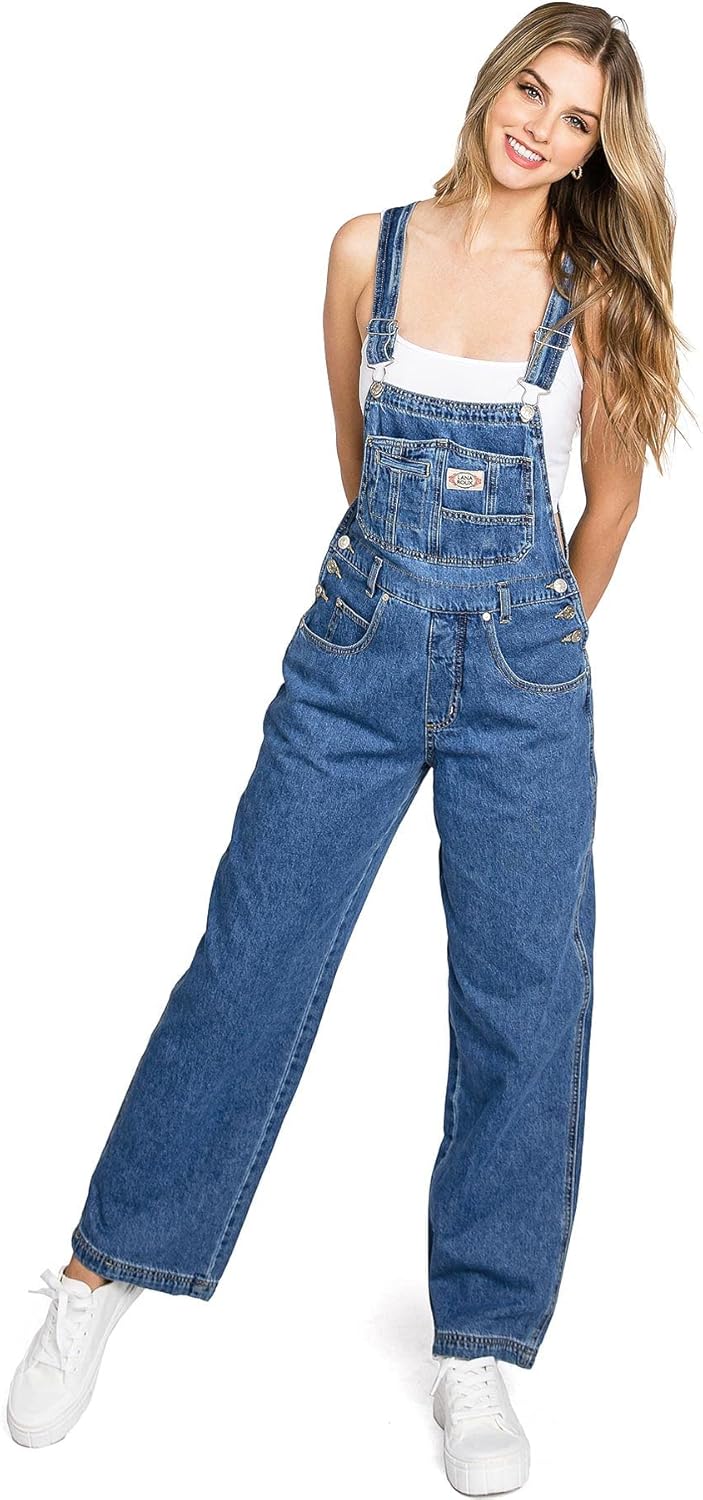 90s Retro Dungaree Utility Soft Denim Jumpsuit for Comfort