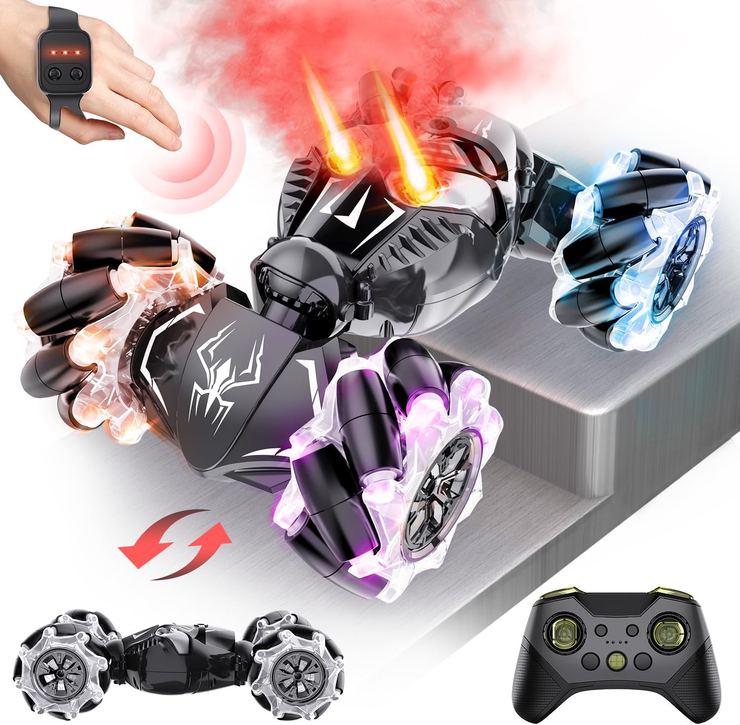 Spray & Drift RC Car for Kids 6-12 - Hand Controlled Fun!