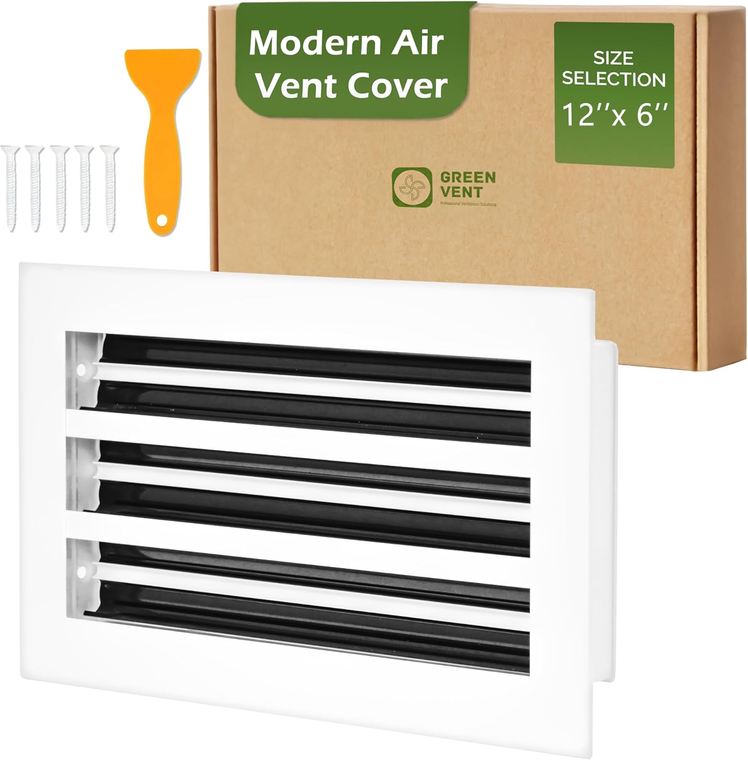 Modern Air Vent Cover 12x6 - Decorative Aluminum Diffuser