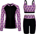 Arolina Womens Rash Guard Long Sleeve Swim Shirt Set - UPF 50 high
