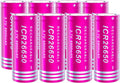 26650 Rechargeable Battery Flat Top 3.7v 6800mAh (8-Pack)